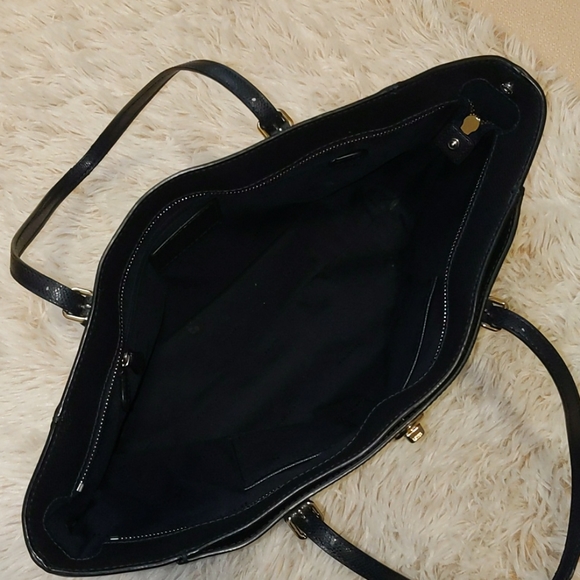 Coach Dark Blue Leather Shoulder Bag - Picture 4 of 11